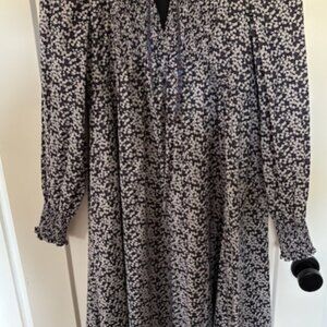 Birgitte Herskind Karla Dress Size 34 Liberty Fabric Blue Smocked Boho Midi
